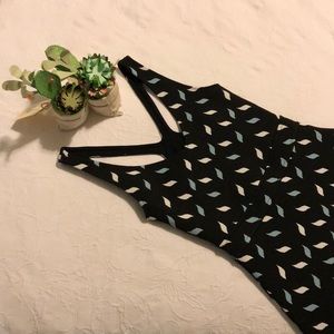 Zara Trafaluc Blue and White Tight Dress